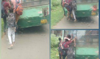 சாகச பேருந்து பயணம் செய்யும் கிராமத்து மாணவர்கள்!