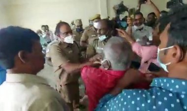 செய்தியாளரின் கேமிராவை பறித்து பந்தா காட்டி ஏ.டி.எஸ்.பி.!