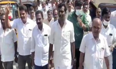 பொதுமக்களுக்கு இடையூறாக திமுக பேனர்கள்!அதிமுகவினர் கலாட்டா!