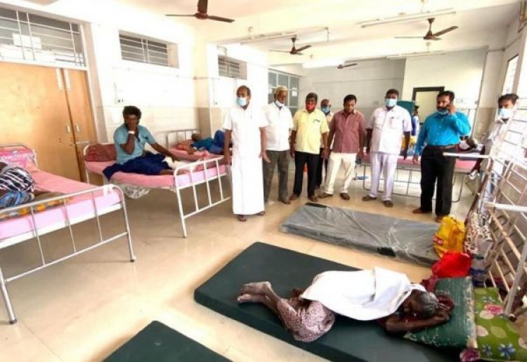 அரசு ஆஸ்பத்திரியில் தரையில் படுத்துக்கிடந்த நோயாளி! டீனை வறுத்தெடுத்த எம்.பி.!
