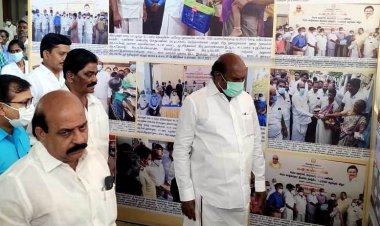 அமைச்சர் எ.வ.வேலு திறந்து வைத்த அரசு பணி புகைப்படங்கள்!செய்தித் துறை ஏற்பாடு!! 