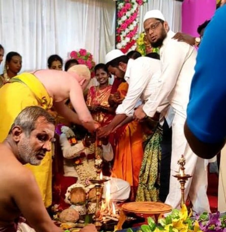 இந்து திருமணத்தில் தாலி எடுத்துக் கொடுத்த இஸ்லாமியர்!