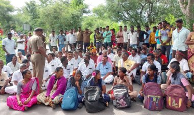 கஞ்சி காய்சி 7 மணிநேரம் போராட்டம்! சாலை பிரச்சனைதான்!