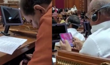 சட்ட பேரவையில் ஆன்லைன் ரம்மி ஆடிய எம்.எல்.ஏ.!