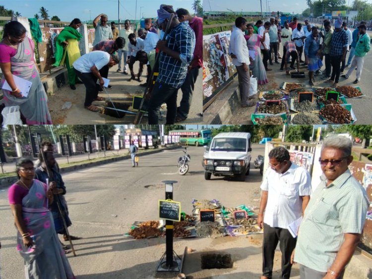 புதிய பேருந்து நிலைய கட்டுமான பணிகளில் பல கோடி ரூபாய் முறைகேடு! சாலையை தோண்டி ஆய்வு நடத்திய லஞ்ச ஒழிப்புத்துறை!!
