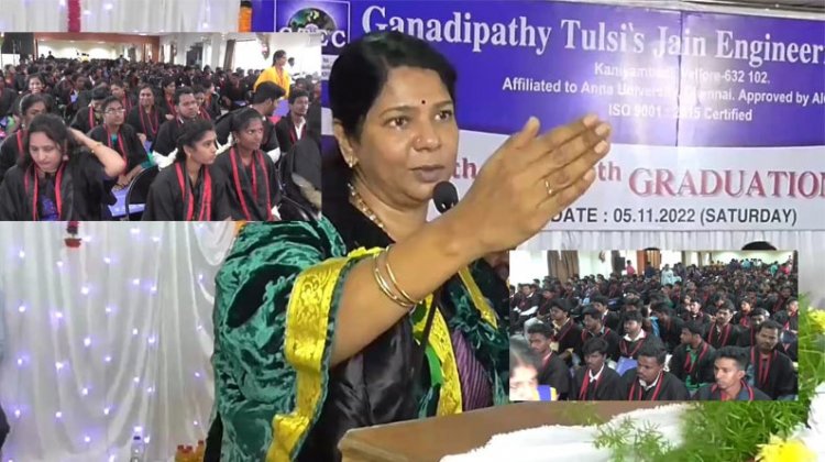 படிப்பதுடன் நின்றுவிடாதீர்கள்!கனிமொழி எம்.பி.பேச்சு!