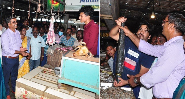 வஞ்சிரம் மீனை தூக்கி எடை போட்ட மாவட்ட ஆட்சியர்!