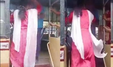 புளியந்தோப்பு பெண்ணிடம் அறைவாங்கிய கண்டக்டர்!