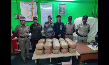 இரயிலில் கடத்தி வரப்பட்ட 38 கிலோ கஞ்சா பறிமுதல்! இருவர் கைது!