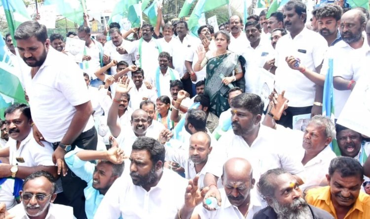 நாடார் பெண்களை இழிவாக பேசுவதா?ஆர்.எஸ்.பாரதியை தி.மு.க.விலிருந்து நீக்க கோரி ஆர்பாட்டம்!