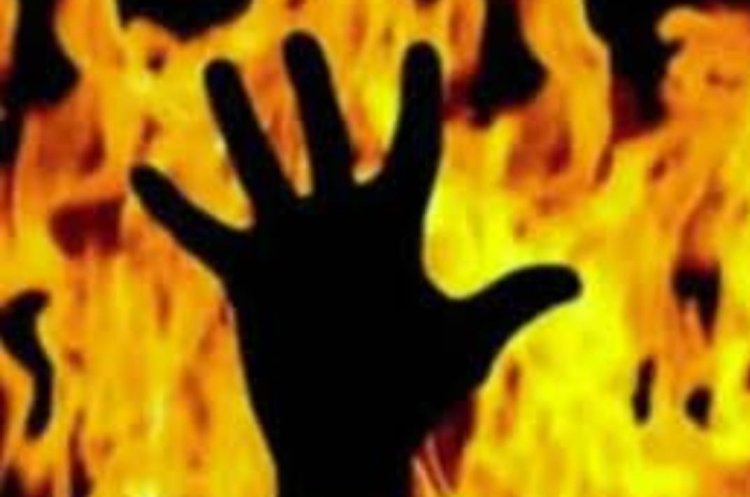 கணவனை பெட்ரோல் ஊற்றி எரித்த பாசக்கார மனைவி!