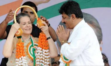 டி.கே.சிவகுமாரை அடக்கிய சோனியா காந்தி!