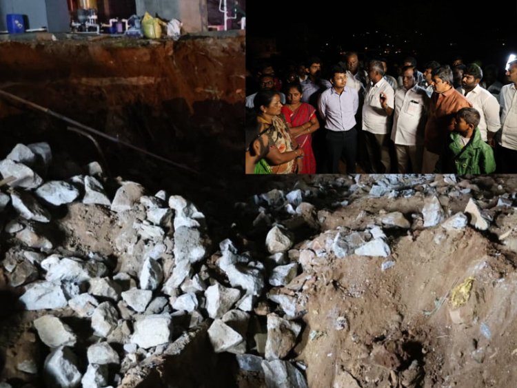 கிருஷ்ணா கல்லூரி காம்பவுன்ட் இடிந்து விழுந்தது:- 5 தொழிலாளர்கள் பலி! கலெக்டர் நேரில் விசாரணை!!