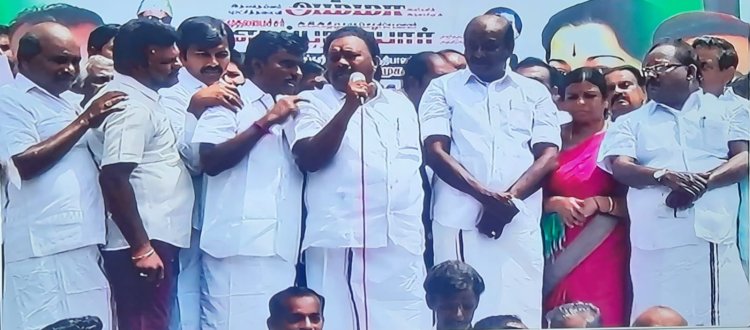 ஸ்டாலினை முதல்வர் ஆக்குவோம்! அதிமுக ஆர்ப்பாட்டத்தில் திண்டுக்கல் சீனிவாசன் பேச்சு