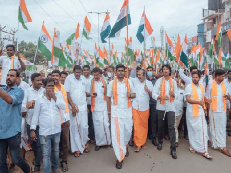 "என் மண், என் மக்கள்-மோடியின் தமிழ் முழக்கம்" அண்ணாமலை பாதயாத்திரை! வாழ்த்து சொன்ன அமைச்சர் சேகர் பாபு!