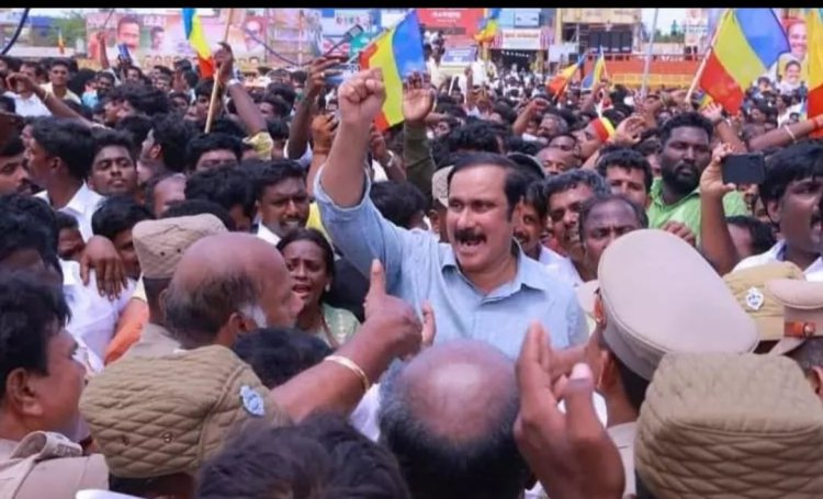 அன்புமணி கைதும் விடுதலையும்! டயரில் தலைவைத்து தொண்டர்கள் ஆர்பாட்டம்!