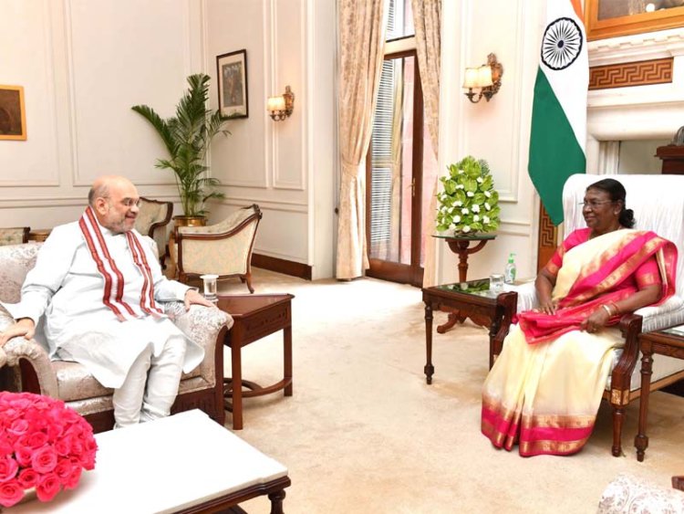 இந்தியா கூட்டணியை முந்திக்கொண்ட அமித்ஷா! ஜனாதிபதியுடன் திடீர் சந்திப்பு!