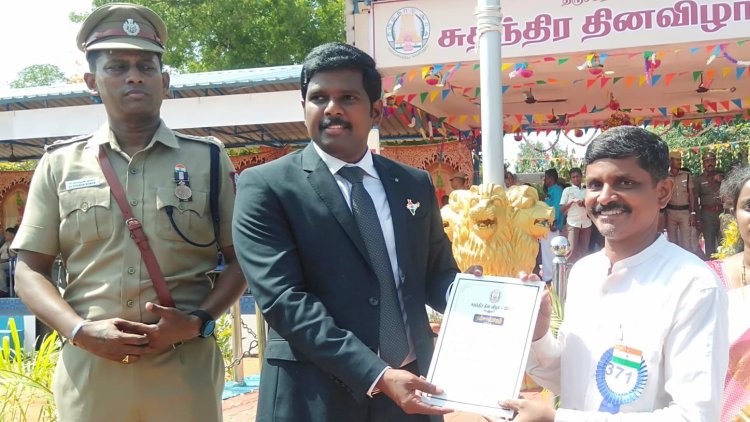 நல்லடக்கம் செய்யும் யோகா ஆசிரியர்!  பாராட்டு சான்றிதழ் வழங்கிய திருச்சி கலெக்டர் பிரதீப் குமார்!