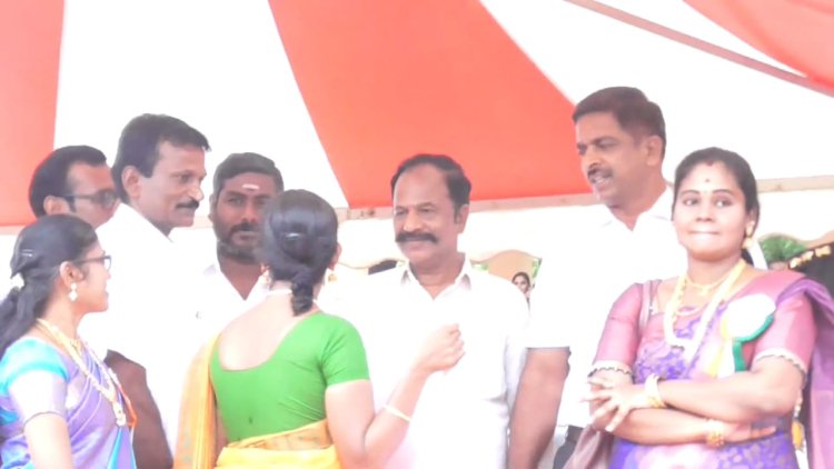 திமுக எம்.எல்.ஏ. முன்னிலையில் பாரத் மாதாகி ஜெ! பரபரப்பான மேடை!