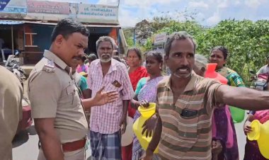 நாங்கள் என்ன பாவம் செய்தோம்? - அடிப்படை வசதிகளை செய்து தரக்கோரி பெண்கள் காலி குடங்களுடன் சாலை மறியல்!"