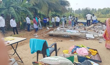 நிலத்தை அழித்து ,வீட்டை இடித்து, குழிதோண்டி புதைத்த அடியாட்கள்! நடவடிக்கை கோரி போலிசில் புகார்!