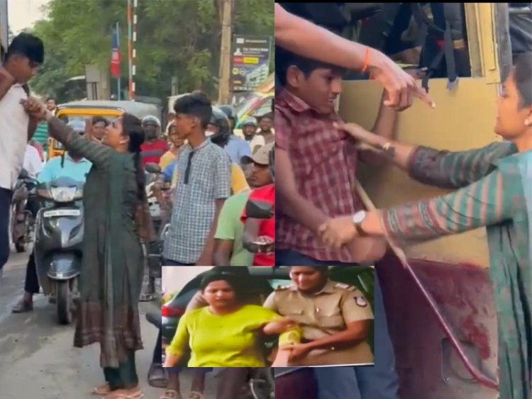 பெரிய போலிசுன்னு நினைப்பு! அடி விட்டு கேட்ட பெண் தட்டி தூக்கப்பட்டார்!