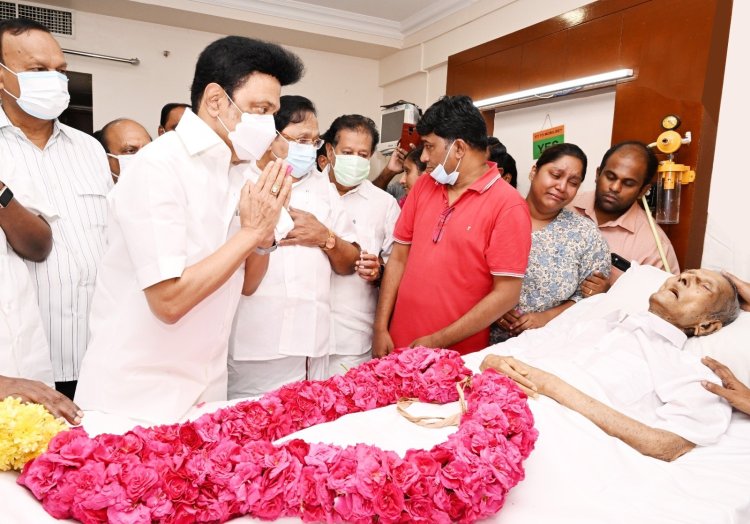 படிப்பை பாதியில் துறந்து, நாட்டின் சுதந்திரப் போராட்டத்தில் கலந்துக் கொண்ட என்.சங்கரய்யா காலமானார்! அரசு மரியாதையுடன் பிரியாவிடை அளிக்கப்படும்'! முதலமைச்சர் உள்ளிட்டோர் அஞ்சலி!