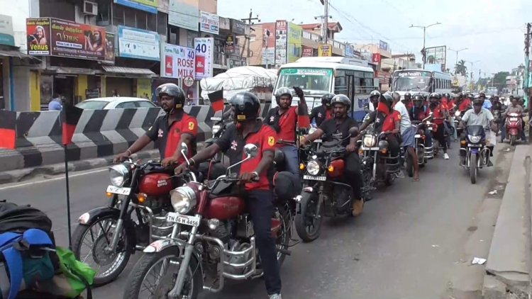 திமுகவின் மோட்டார் பைக் பேரணி!