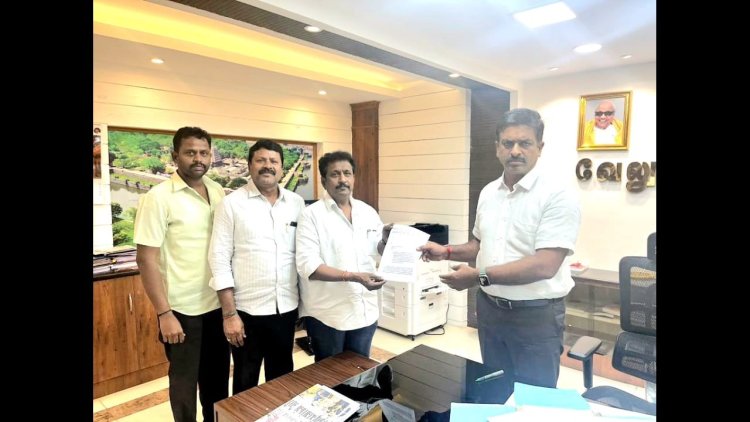 மணல் லாரி உரிமையாளர்கள் மாவட்ட ஆட்சியரிடம் மனு! பள்ளிகொண்டான் மணல் குவாரி மீண்டும் மூடப்பட்டது! 