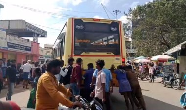 தள்ளு தள்ளு தள்ளு! அரசு புதிய பேருந்தின் கதி இதுதான்!