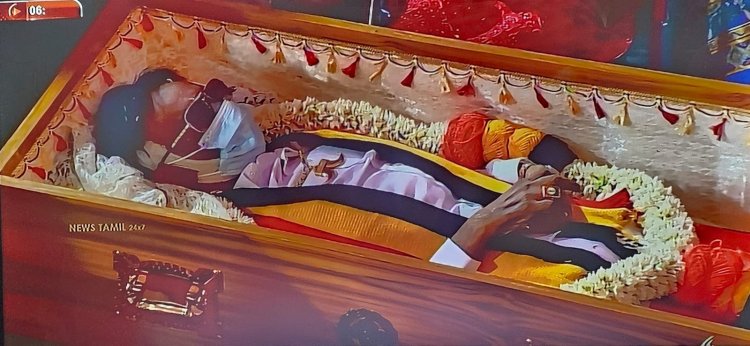 அரசு மரியாதையுடன் விஜயகாந்த் உடல் அடக்கம்! முதலமைச்சர் ஆளுநர் நேரில் அஞ்சலி!!