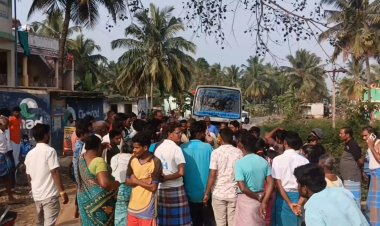 பொதுவழியை மறித்த திமுகவினர்! தட்டி கேட்டவர் தாக்கப்பட்டார்! சாலை மறியலால் பரபரப்பு!