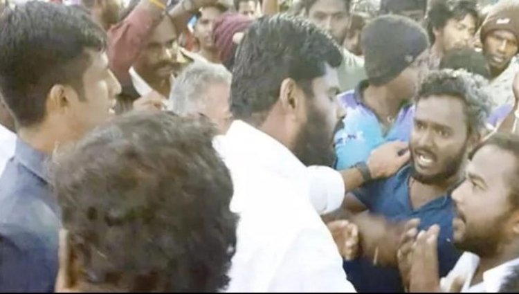 தேவாலயத்துக்கு சென்ற அண்ணாமலையை தடுத்து நிறுத்திய வாலிபர்கள்!