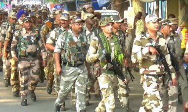 மன்னார்குடியில் வலம் வந்த மத்திய பாதுகாப்பு படையினர்!