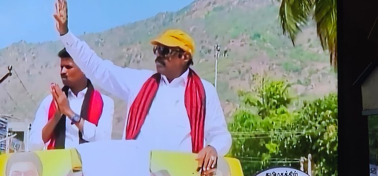 வாகனங்கள் சூழ பிரச்சாரம் மேற்கொண்ட அமைச்சர் எ.வ.வேலு! அண்ணாதுரைக்கு வாக்கு சேகரிப்பு!