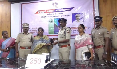 ஒரே நாளில் 6 குழந்தைகள் மீட்பு! செல்போன் ஒப்படைப்பு நிகழ்வில் எஸ்.பி.தகவல்!