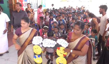 வேலூர் இராணிப்பேட்டையில் புதிய  பள்ளிக் கட்டிடம்... மாணாக்கள் மகிழ்ச்சி!