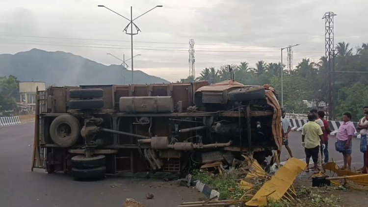 கொத்தமல்லி லோடு லாரி விபத்து!