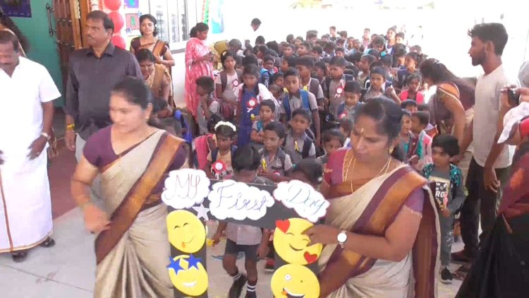 வேலூர் இராணிப்பேட்டையில் புதிய பள்ளிக் கட்டிடம்... மாணாக்கள் மகிழ்ச்சி!