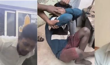 அம்மா வலிக்குதே...!  ஓட்டுநரையும் கிளினரையும் கட்டி வைத்து தாக்கிய காட்டுமிராண்டி ஆம்னி உரிமையாளர்!