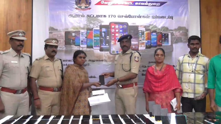 1092 செல்போன்கள் வேலூரில் மீட்பு! எஸ்.பி.தகவல்!!
