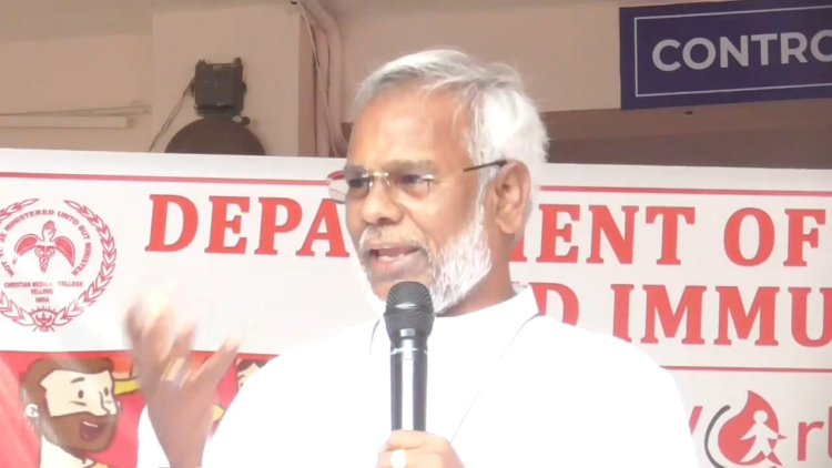 உயிர் காக்க குருதி கொடை! சிஎஸ்ஐ பிஷப் ஷர்மா நித்தியானந்தம் பேச்சு!