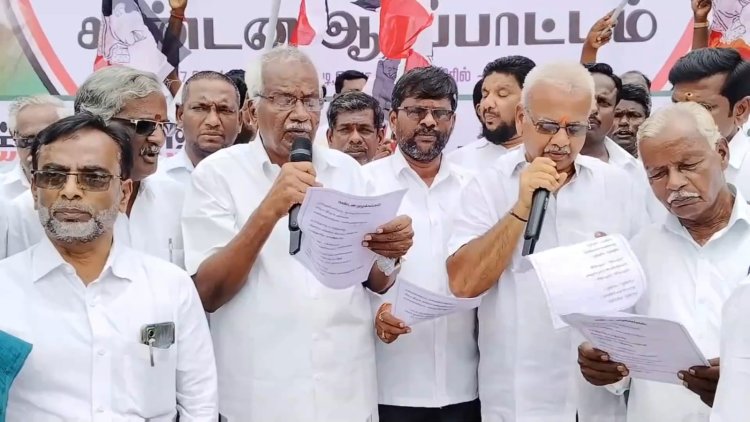 வேலூர் ராணிப்பேட்டையில் அ .ம மு கஆர்ப்பாட்டம்!