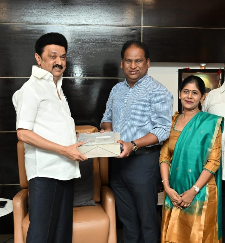 ஜி.வி.சம்பத் இல்ல திருமண விழா! முதலமைச்சருக்கு அழைப்பிதழ்!