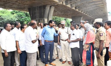 ஆம்பூர் நெடுஞ்சாலையில் பாலம் கட்டும் பணியை துரிதப்படுத்திய கலெக்டர்!