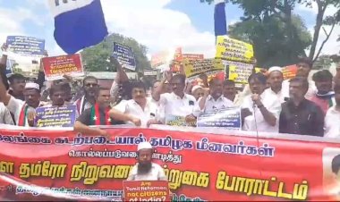 தமிழகத்திலுள்ள  இலங்கையின் தம்ரோ பர்னிச்சர் கடையை முற்றுகையிட்ட இயக்கத்தினர்!