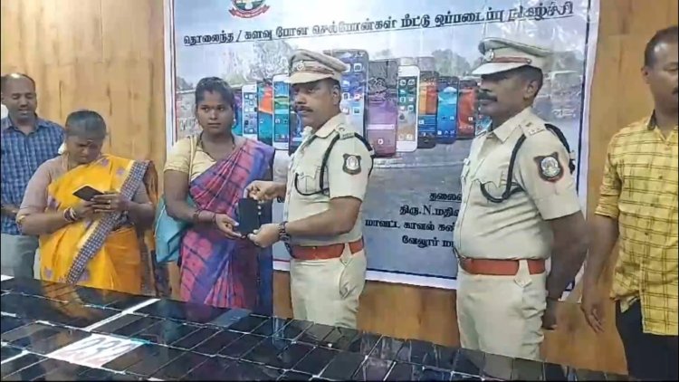 ரூ.2.54 கோடி மதிப்பிலான செல்போன்கள் கண்டுபிடித்து ஒப்படைப்பு! உரியவர்களிடம் வழங்கினார் வேலூர் எஸ்.பி.!