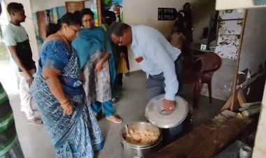 காலை சிற்றுண்டி திட்டத்தை நகராட்சி ஆணையர் ஆய்வு!