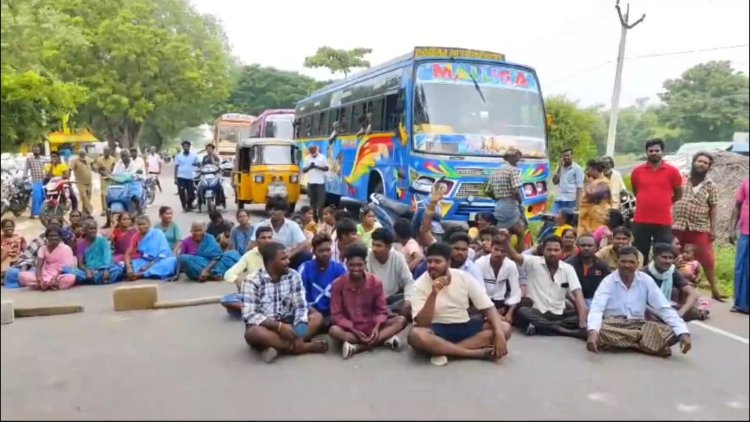 சுடுகாடுக்கு இடம் கோரி கிராம மக்கள் சாலைமறியல்!