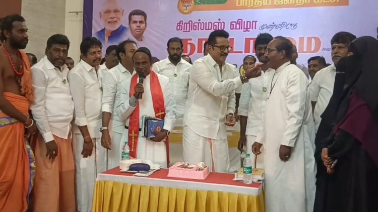 நடிகர் சரத்குமார் பங்கேற்ற கிறிஸ்துமஸ் விழா!